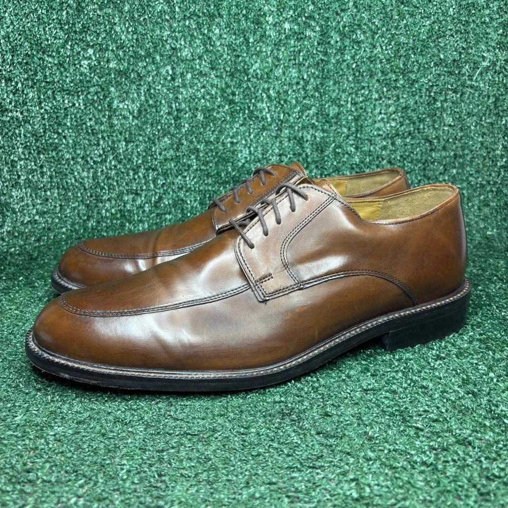 Bostonian Leather 2POD‎ Comfort Apron Toe Derby Dress Shoes Brown Mens Size 13M